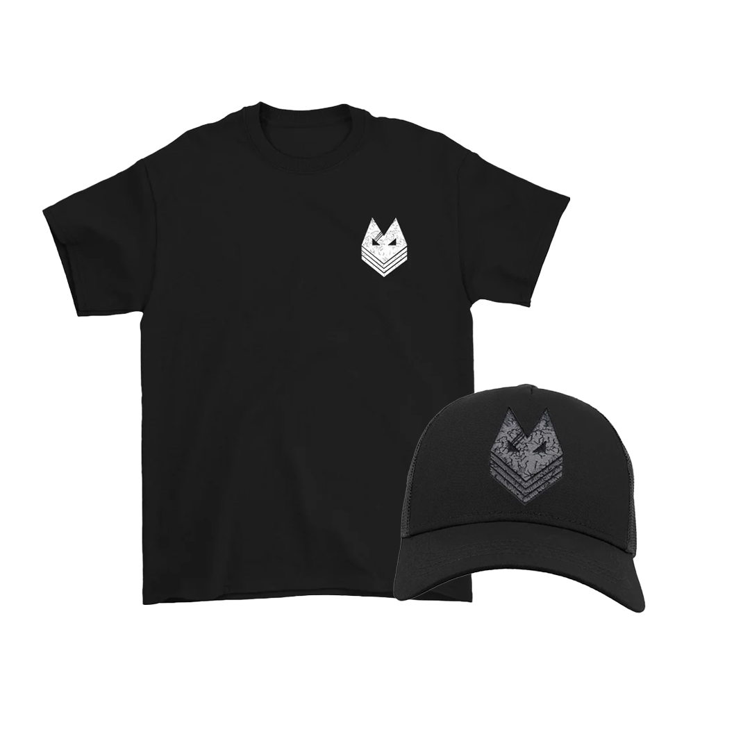 Embrace The Chaos Black Tee + Cap