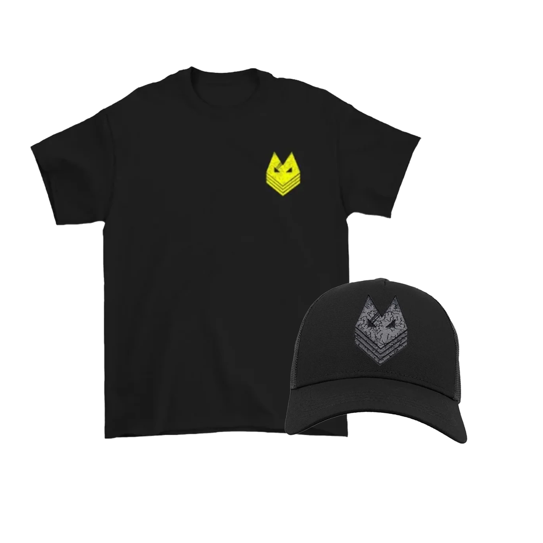 Embrace The Chaos Black T-Shirt + Cap