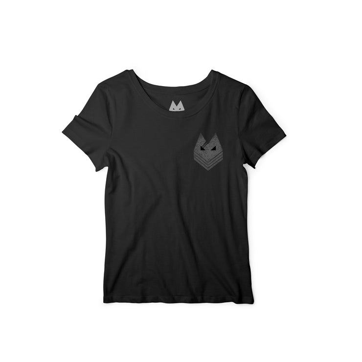 Foxy Small Logo Womens T-Shirt- Black